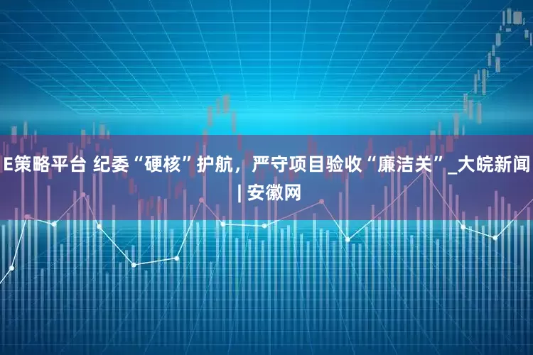 E策略平台 纪委“硬核”护航，严守项目验收“廉洁关”_大皖新闻 | 安徽网